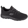 A black Skechers shoe is shown against a white background. Produktbild-Vorschau