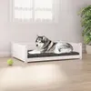 vidaXL Hundebett Weiß 105,5x75,5x28 cm Massivholz Kiefer Produktbild-Vorschau 2