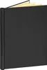 A black binder with cream-colored pages is shown. Produktbild-Vorschau