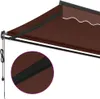 A close-up view of a brown retractable awning extended. Anteprima dell’immagine prodotto