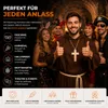 Mönch Kostüm Priester – Mönchskutte mit Kreuz & Kaputze – Produktbild-Vorschau 3