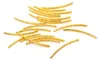 Vintageparts Röhrenperlen Messing goldfarben geschliffen Produktbild-Vorschau 1
