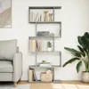 vidaXL Raumteiler-Bücherregal 5 Etagen Betongrau 70x24x161 Produktbild-Vorschau 3