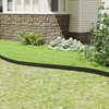 A garden scene with a house in the background and a black border separating two areas of grass. Voir les images du produit