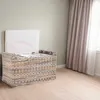 KRINES HOME Wäschesortierer mit Sitzbank aus echtem Rattan Produktbild-Vorschau 2