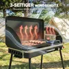 Outsunny Tragbarer Gasgrill 2 Brenner 7 kW 2-in-1 Produktbild-Vorschau 7