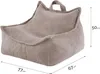 A beige corduroy beanbag chair for children, with dimensions indicated. Anteprima dell’immagine prodotto