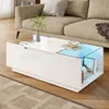 Tavolino Merax 105x50x35 cm, tavolo da soggiorno moderno Anteprima dell’immagine prodotto 3