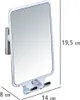 A product shot of a wall-mounted mirror with dimensions indicated. Anteprima dell’immagine prodotto