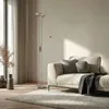 Lindby LED-Standleuchte Josefin, nickel, Leselicht, dimmbar Produktbild-Vorschau 3