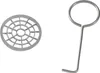 A drain strainer and a tool are shown against a white background. Produktbild-Vorschau