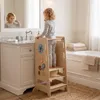 COSTWAY Drevká stoličiek, 2 kusy, učebná veža 4 v 1 s Náhľad obrázku produktu 6