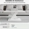 CASARIA® Tavolino Detroit 90x60x45cm da Divano 2 Ripiani in Anteprima dell’immagine prodotto 5