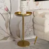 Okrągły wysoki stół z metalu w kolorze złotym 51x100cm Doha Podgląd zdjęcia produktu 10