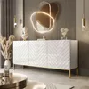 Kommode SANTILE auf goldenen Beinen, weiß glänzend Produktbild-Vorschau 2