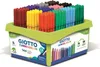 A large plastic container filled with 144 Giotto Turbo Color felt-tip pens in various colors. Produktbild-Vorschau