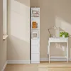 SoBuy STR15-W Hochschrank mit offenen Regalen und Deko-Objekten im Schlafzimmer Produktbild-Vorschau