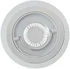A close-up, top-down view of a white circular filter with a textured outer ring and a central grate-like structure. Produktbild-Vorschau