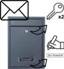 SASKA GARDEN Briefkasten 21,5 x 9 x 31 cm, anthrazit, Stahl Produktbild-Vorschau 5