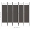 vidaXL 5-tlg. Raumteiler Anthrazit 200 x 180 cm -  Produktbild-Vorschau 7