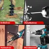 A collage of four images showing different uses of a drill and drill bits. Voir les images du produit