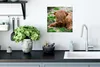 MuchoWow® Poster Schottischer Highlander - Heu - Gras 30x30 Produktbild-Vorschau 3