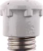 A close-up studio shot of a ceramic fuse holder with a threaded metal base. Anteprima dell’immagine prodotto