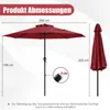 Parasol COSTWAY φ 250 cm, parasol de jardin avec manivelle Voir les images du produit 3