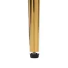A close-up shot of the bottom of a golden metal furniture leg with a black adjustable foot. Podgląd zdjęcia produktu