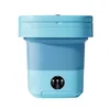 A light blue and blue foldable mini washing machine is shown against a white background. Náhled obrázku produktu