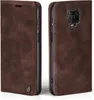 A brown flip cover phone case for a Xiaomi Redmi Note 9 Pro. Produktbild-Vorschau
