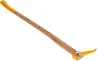 A tool with a wooden handle and a yellow metal head, isolated on a white background. Anteprima dell’immagine prodotto