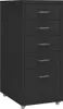 vidaXL Aktenschrank mit Rollen Schwarz 28x41x69 cm Metall - Produktbild-Vorschau 2