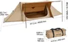 Kempinkový stan VEVOR, lehký bushcraft stan s přípojkou na Náhled obrázku produktu 8