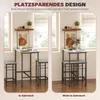 HOMCOM Bartisch Set Bartisch mit Barhocker-Set Esstisch mit Produktbild-Vorschau 5