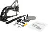 A sewing machine and its accessories are laid out on a white background. Náhled obrázku produktu