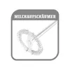 A close-up of a milk frother attachment with the text 'MILCHAUFSCHÄUMER' above it, set against a white and gray background. Produktbild-Vorschau