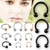 10-teiliges Edelstahl-Piercing-Set in Hufeisenform für Produktbild-Vorschau 2