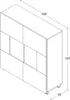 Kommode CALABRINI C-02 mit LED-Beleuchtung Vitrine 2 Türen Produktbild-Vorschau 2