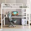Multifunktionales Hochbett mit Schreibtisch, USB-Ladung & Produktbild-Vorschau 3