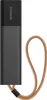 A product shot of a black and gray Invoxia GPS tracker with a brown lanyard. Náhled obrázku produktu
