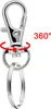 INF 40er-Pack Schlüsselringe mit Karabiner Silber Produktbild-Vorschau 3