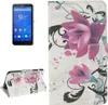 Handyhülle Tasche für Handy Sony Xperia E4 Blume Lila / Produktbild-Vorschau 1