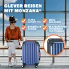 MONZANA® Koffer Handgepäck ABS Hard Case 4 Rollen Produktbild-Vorschau 3