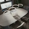 ZMH luce a sospensione bianca 4 fiamme tavolo da pranzo LED Anteprima dell’immagine prodotto 6