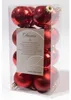 Unzerbrechliche rote Weihnachtskugeln 4cm Matt/Glanz, 16er Produktbild-Vorschau 3