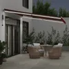 The Living Store Markise Automatisch mit LED Weinrot Produktbild-Vorschau 4