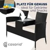 Banc de jardin en polyrotin 2 places avec coussins table Voir les images du produit 5
