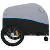 vidaXL Rimorchio per biciclette nero e blu 45 kg di ferro Anteprima dell’immagine prodotto 6