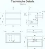 doporro Badmöbel-set Waschbecken-Unterschrank Produktbild-Vorschau 7